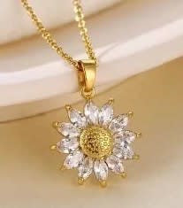 Stainless Steel Fashion Flower Gold