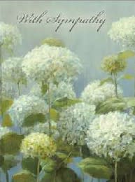 Hydrangeas on Blue Sympathy Card