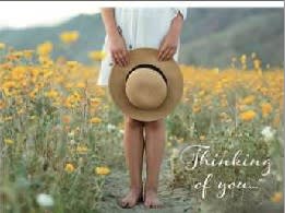 Sun Hat Flowers Card