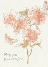 Watery Blooms Floral Sympathy Card