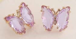 Purple Butterfly Earrings