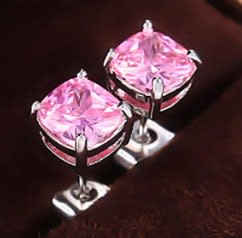 Square Pink Earrings