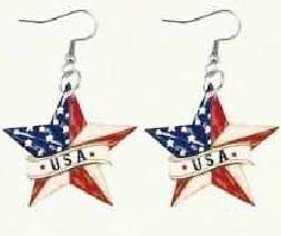 USA star earrings