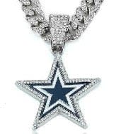 Silver Blue and White Star Necklace