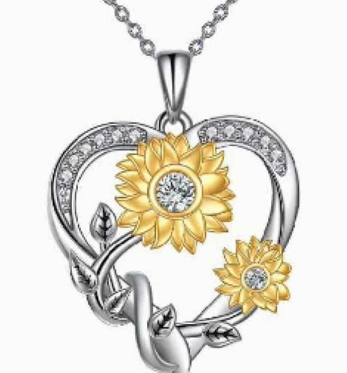 Sunflower Heart Necklace