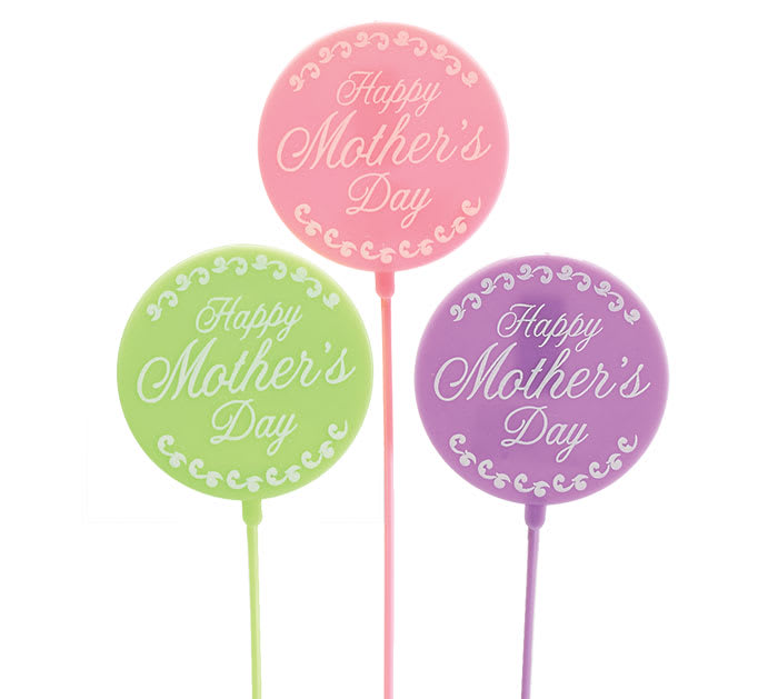 Round Happy Mothers Day Plant pick