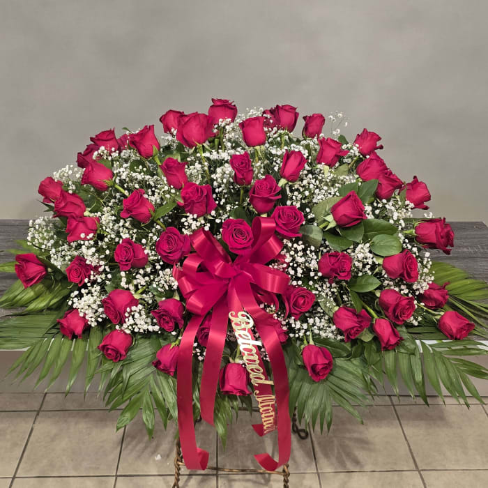 ALL ROSES CASKET SPRAY