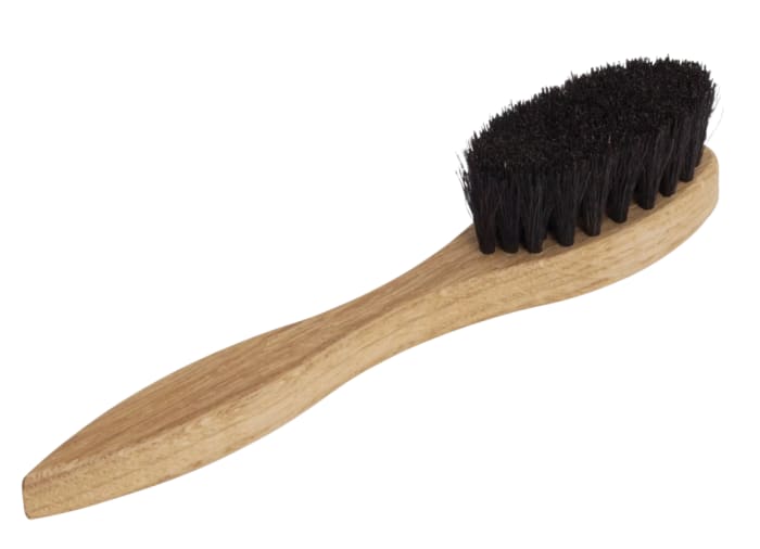 Shoe polish applicator brush