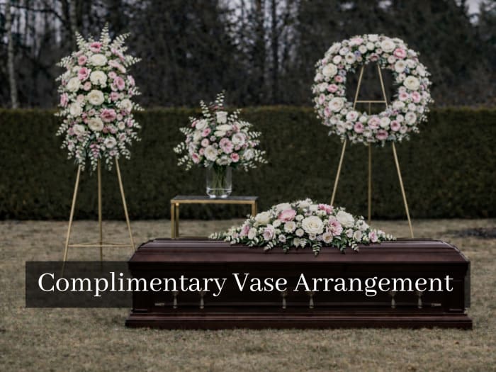 Pink & White Flower Funeral Set