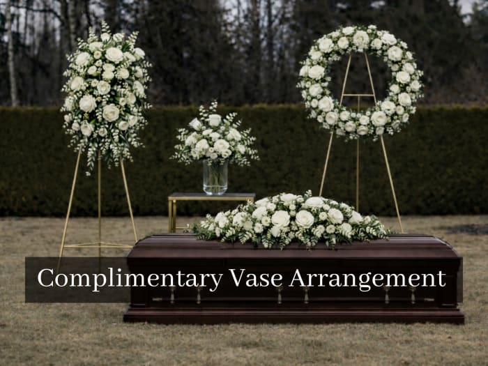 White Flower Funeral Set