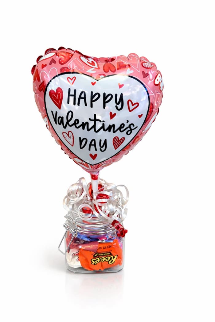 Valentines Candy Jar with Balloon
