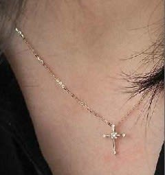 14k Gold Plated cross Necklace