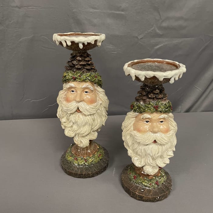 Classic Santa Head Candle Holder