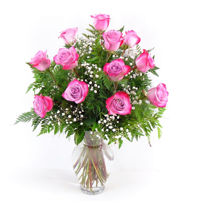 One Dozen Long Stem Roses Bouquet