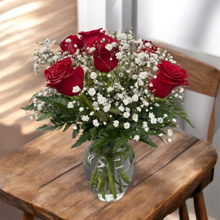 Half Dozen Red Roses