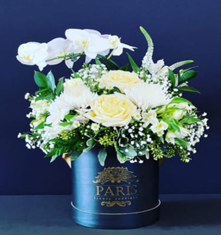 Paris Ivory Elegance Hat Box