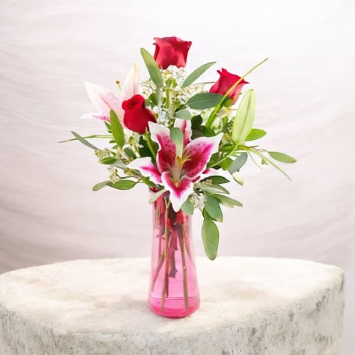 3 Rose and Lily Vase