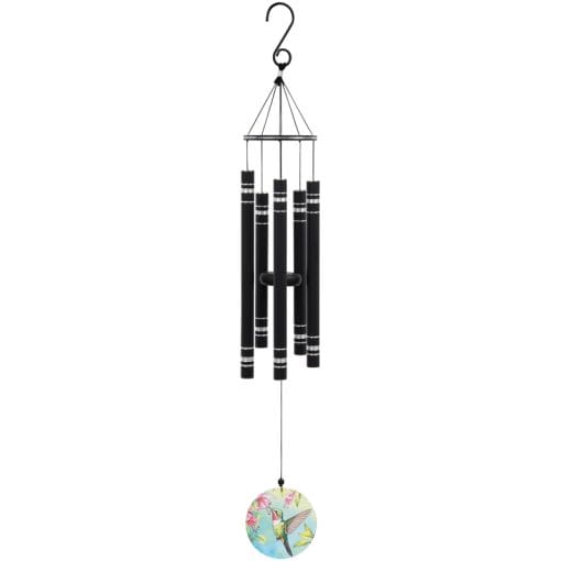 36" Glass Art Hummingbird Chime