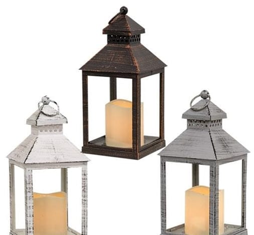 Small Lantern with LED Candle