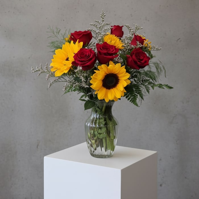 6 Rose and Sunflower