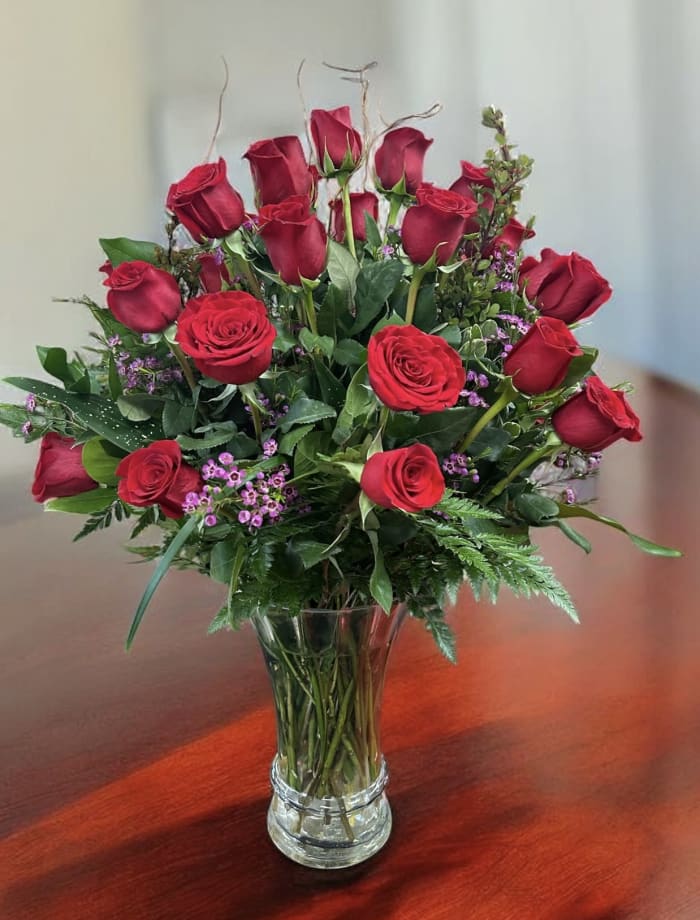 Valentine's Day Three Dozen Rose Vase