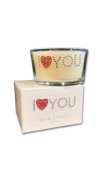 I love you candle