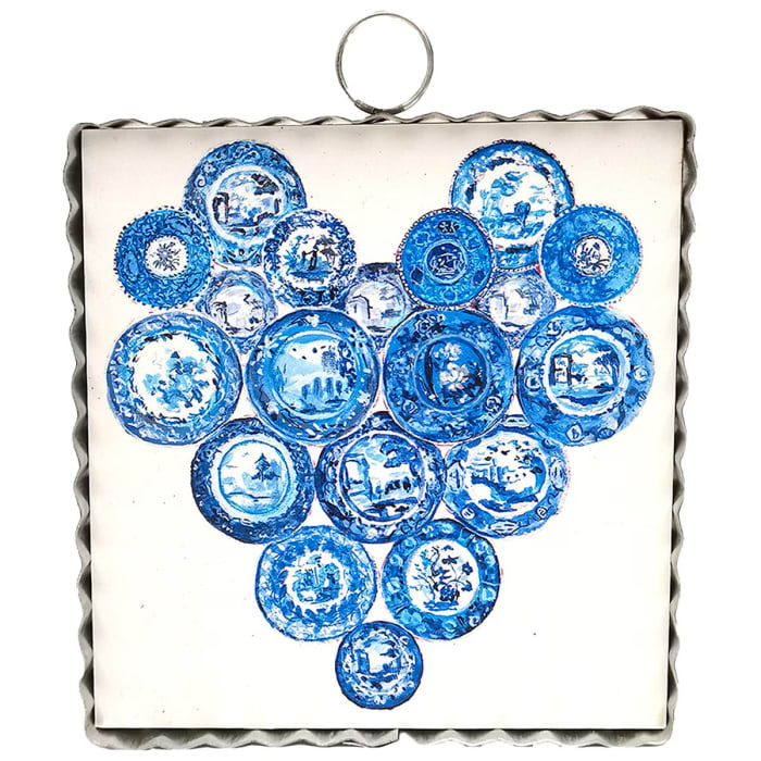 Mini Gallery Blue Plate Heart