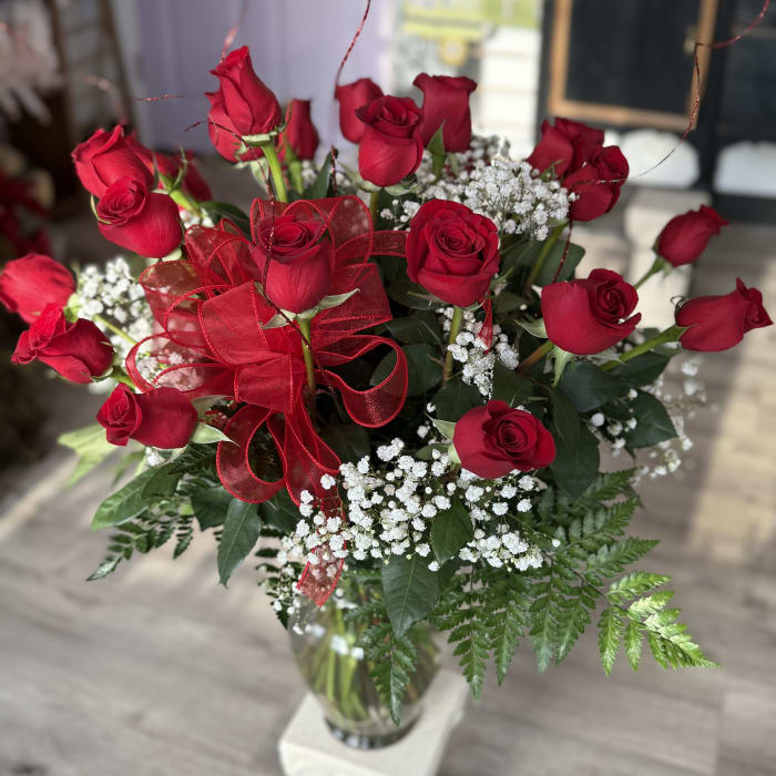 Two Dozen Roses Tall Vase