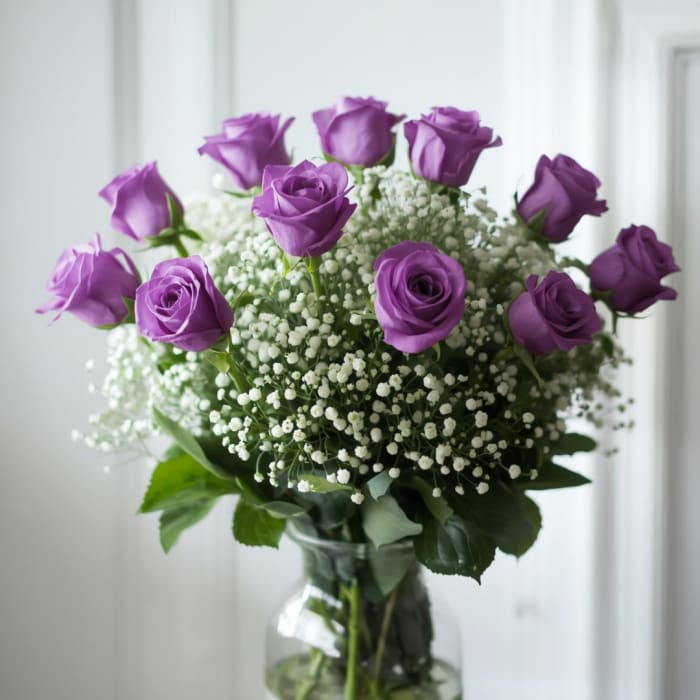Dozen Purple Roses