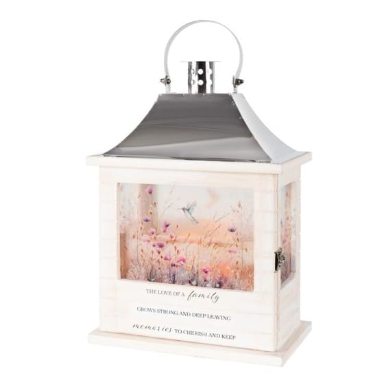 "Love of a Family" Wooden Slat Lantern