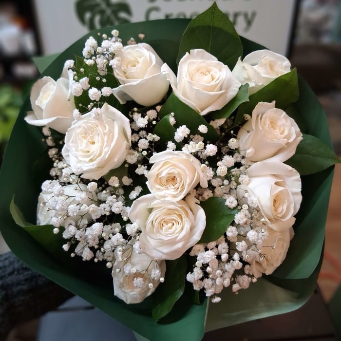 Long stem one dozen White roses