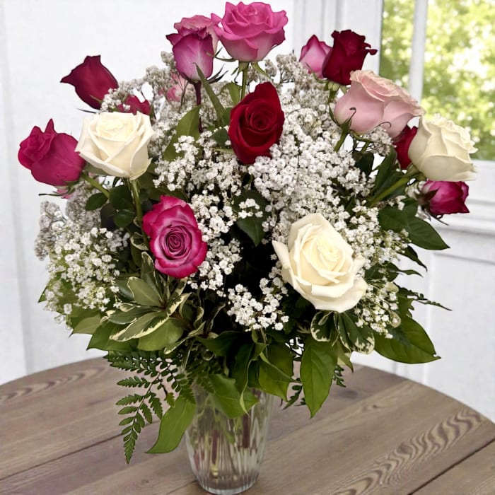 24 Roses Romantic Colors