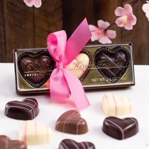 Le Grand Valentine's Truffles: Chocolate Hearts (3-Piece)