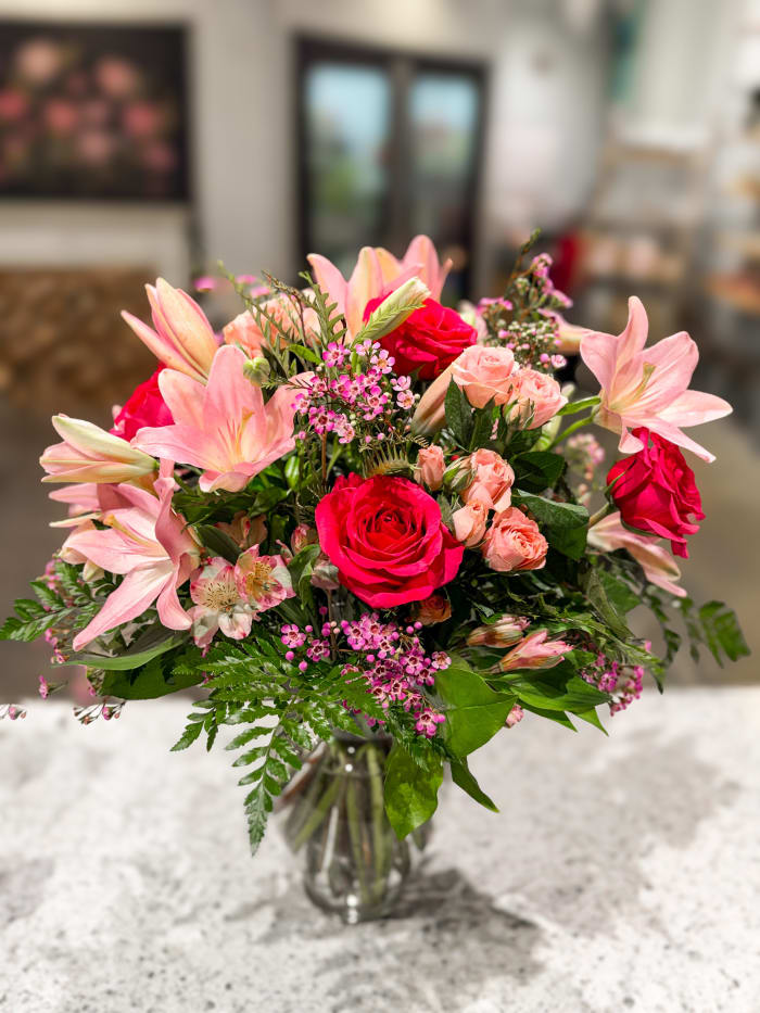 Valentine Colors Posh Traditional Arrangement