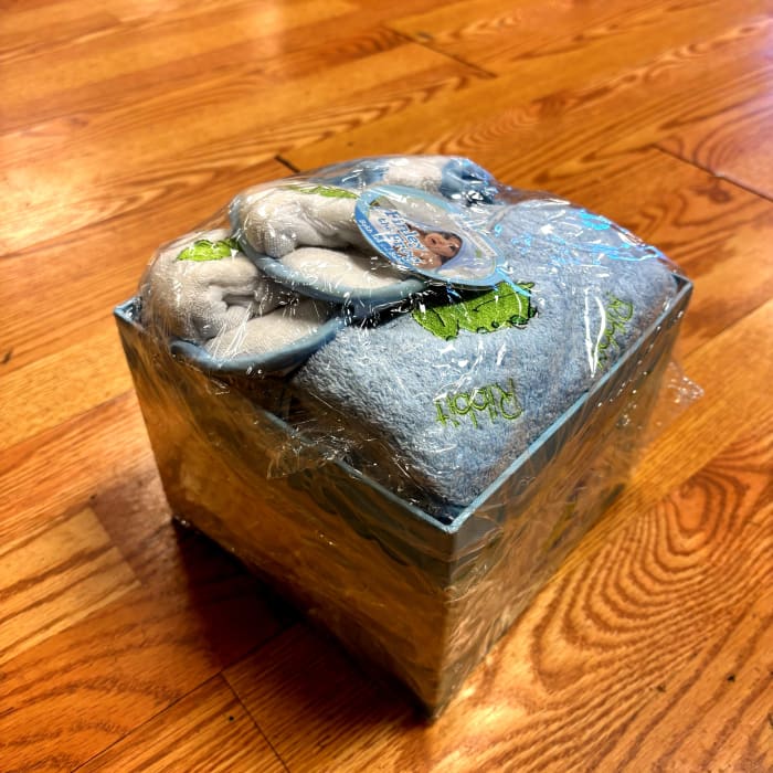 Baby Boy Blue Turtle Towel Set