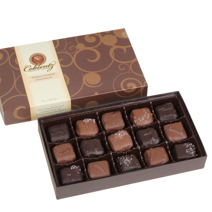 8oz Deluxe Caramel Assortment | Coblentz Chocolate Company