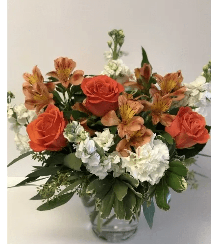 Luscious Orange and White Bouquet