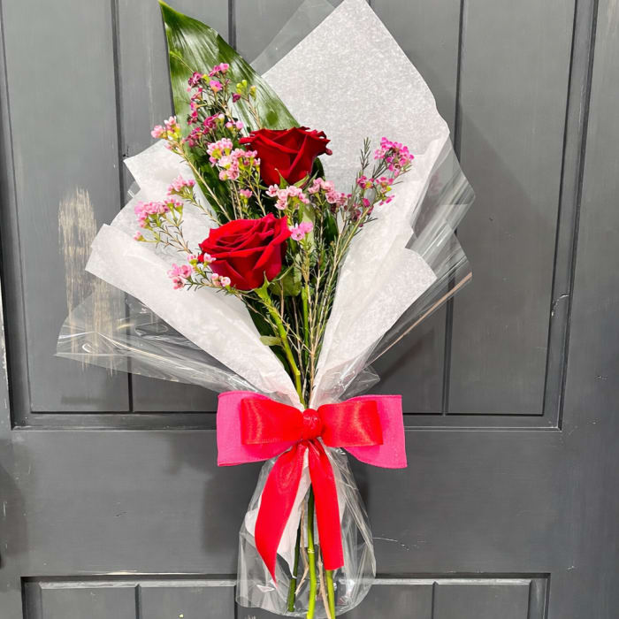 Double Valentine Rose Wrapped