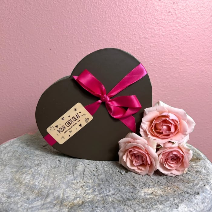 Truffle and Caramel heart box 14pc