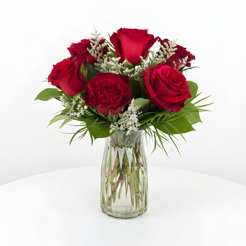Valentine's Half Dozen Roses