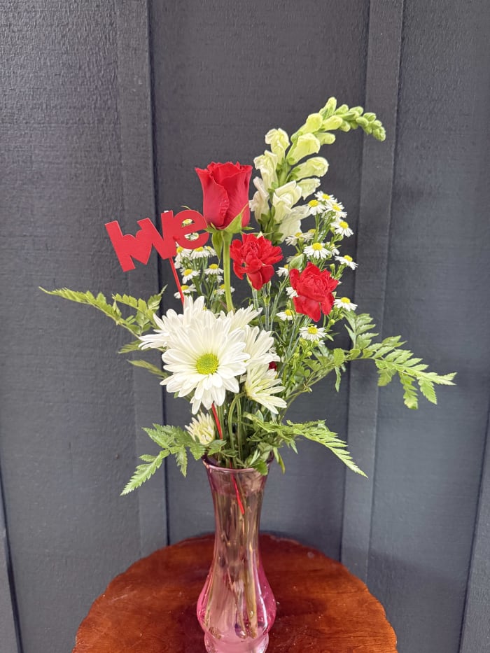 Cupid's Pick Bud Vase