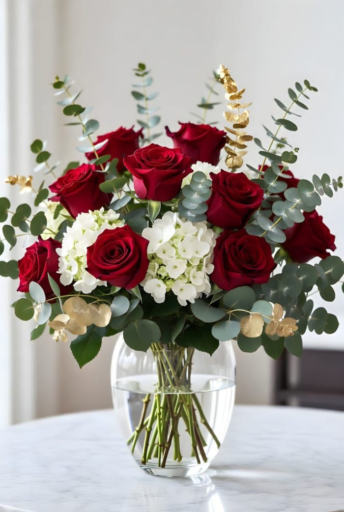 12 Red Roses Arrangment