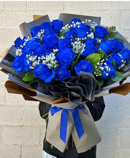 Blue Dream 2 Dozen Roses WRAPPED
