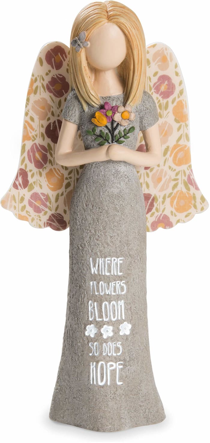 Where Flowers Bloom So Does Hope Angel Figurine