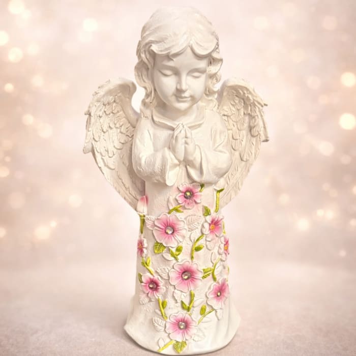Light up Pink Blossom Prayer Angel