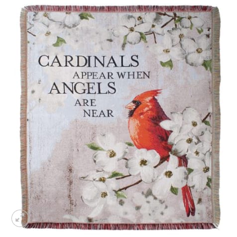 Cardinals Appear Woven Tapestry Throw