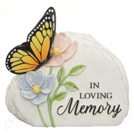 In Loving Memory Butterfly Memorial Stone