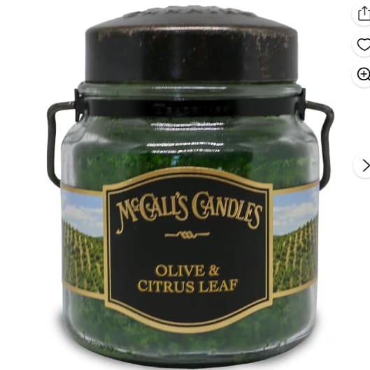 McCall's Medium Jar Candle (Olive Citrus Leaf scent)