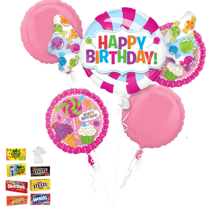 Sweet Shop Happy Birthday Balloon & Candy Bundle – Colorado Springs Delivery