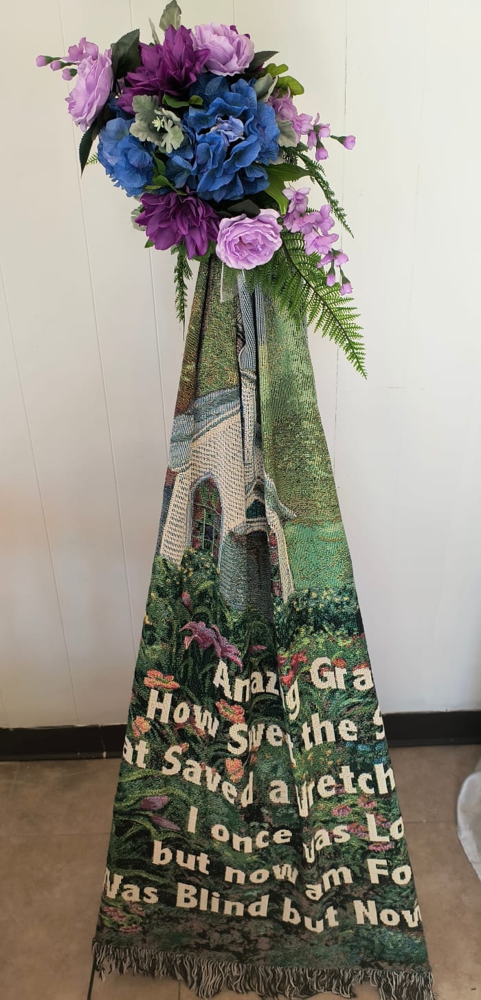 Afghan Silk Flower Arrangement